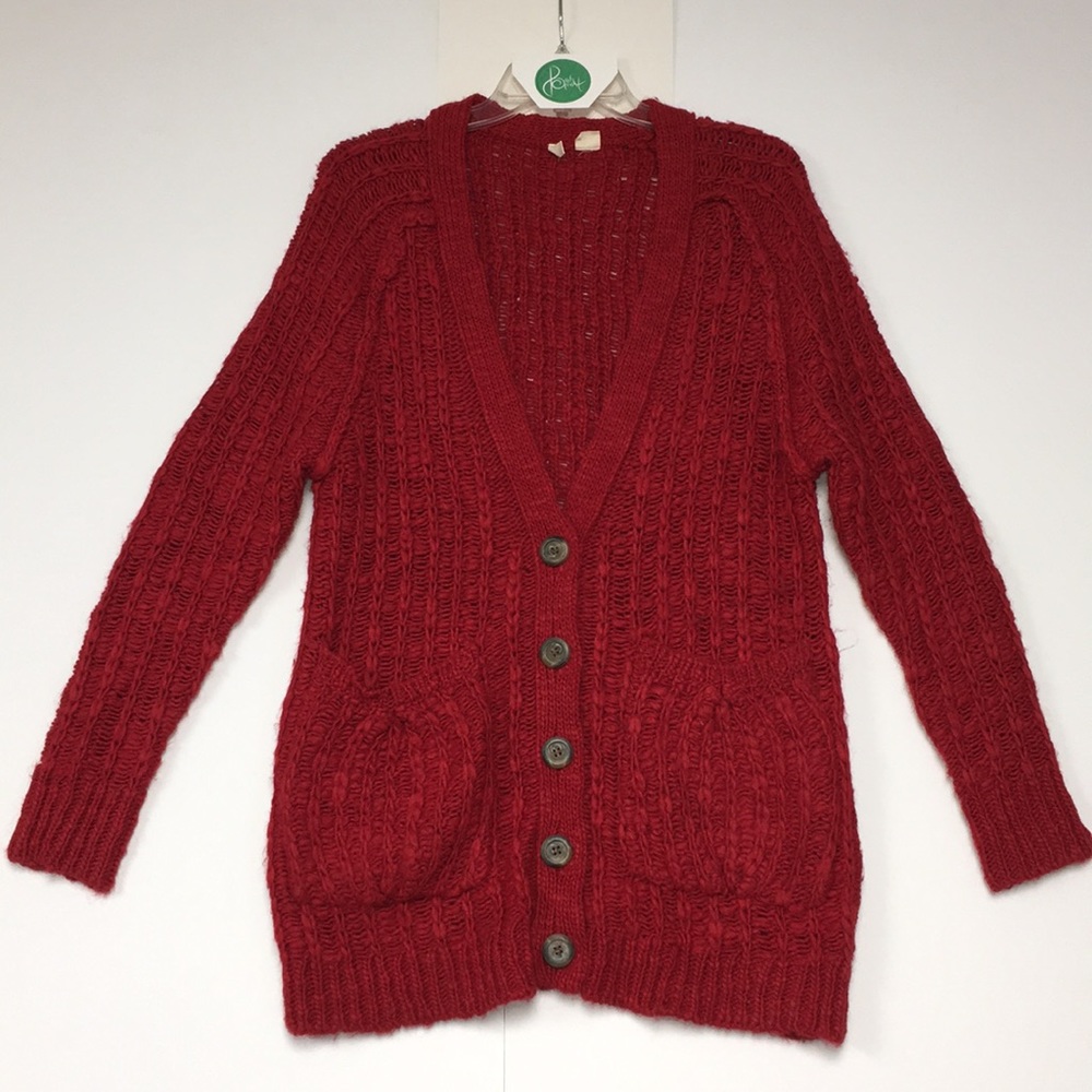 Beautiful Oversized Red Cardigan from Moth ❤️